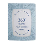 Cathay Home King Fitted Sheet - Double Brushed Ultra Soft – Wrinkle & Fade Resistant - 14' Standard Pocket Fitted Sheet Only - Good Fit For 12'-16' Deep Mattress (King, Blue Fog)