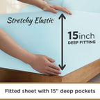 Destiny Crescent Bedding Twin Xl 100% Microfiber Double Brushed Sheet Set - Extra-Soft & Wrinkle-Free - 15'' Deep Pockets, 39''
