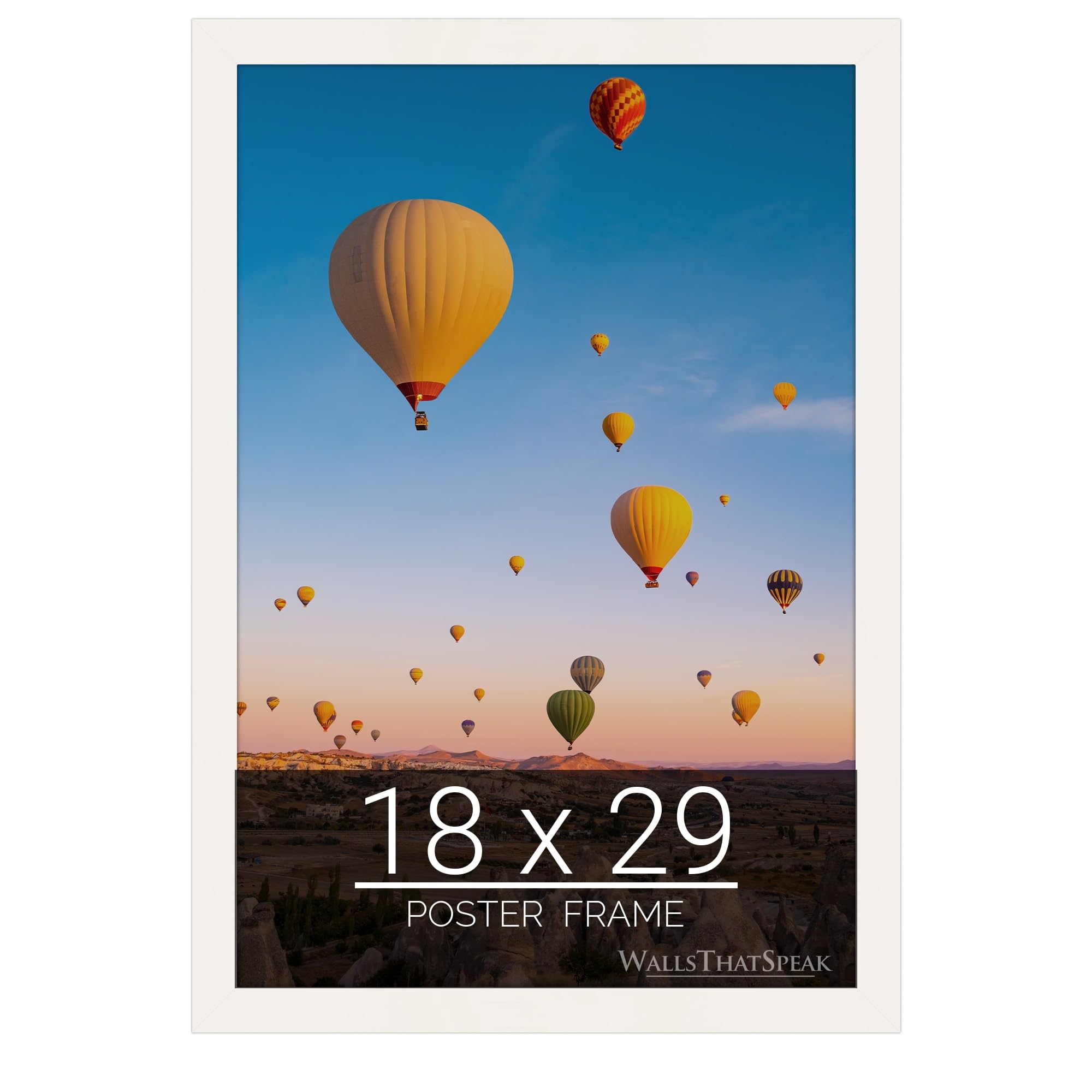 wallsthatspeak 18x29 white Picture Frame for Puzzles Posters Photos or Artwork