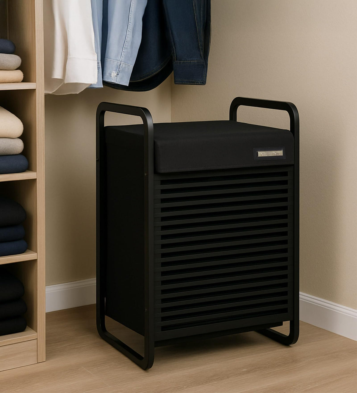 Obsessions Foldable Laundry Storage Baskets  Black, Large Capacity Organizer for Clothes, Toys, Home & Bathroom Use
