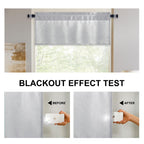 Dwcn Silver Grey Valance For Living Room, Room Darkening Kitchen Curtain Valance, Basement Curtain For Small Window - 1 Panel, 6