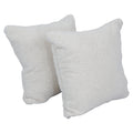 Blazing Needles Square Faux Fur Throw Pillows, 17", Grattan Rice 2 Count