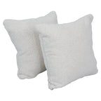 Blazing Needles Square Faux Fur Throw Pillows, 17", Grattan Rice 2 Count