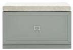 Crosley Furniture Harper Entryway Storage Bench, Grey, Engineered Wood, CF6027-GY, with Shoe Rack Organizer Drawer