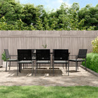 vidaXL 9-Piece Patio Dining Set - Weather-Resistant PE Rattan and Steel Frame - Outdoor Garden Furniture with Tempered Glass Tabletop and Comfortable Cushions