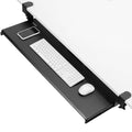 Vivo Extra Long Clamp-On Computer Keyboard And Mouse Under Desk Slider Tray, 34 X 11 Inch Pull Out Platform Drawer, Black, Mount
