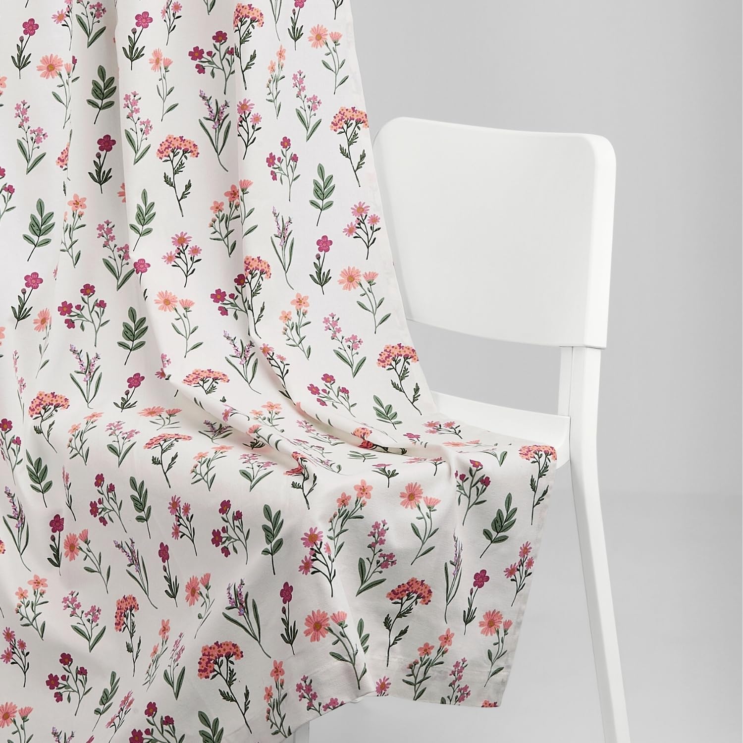 Haus & Kinder Digital Printed Cotton Door Curtains 7 Feet Long Pack Of 2 Door Curtains, 7 Feet Curtains For Door (Floral Cluster