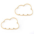 BEBE BASK Handmade Wicker Cloud D  cor Set of 2 - Rattan Cloud Decorations - D  cor for Bedroom and Baby Nursery Wall - for Girl