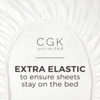 CGK Unlimited King Size Fitted Bed Sheet - Extra Soft Microfiber, Wrinkle Free, Breathable, Cooling - White