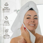 Gilden Tree Waffle Hand Towels For Bathroom Quick Drying Lint Free Thin, 2 Pack, Classic Style (White)