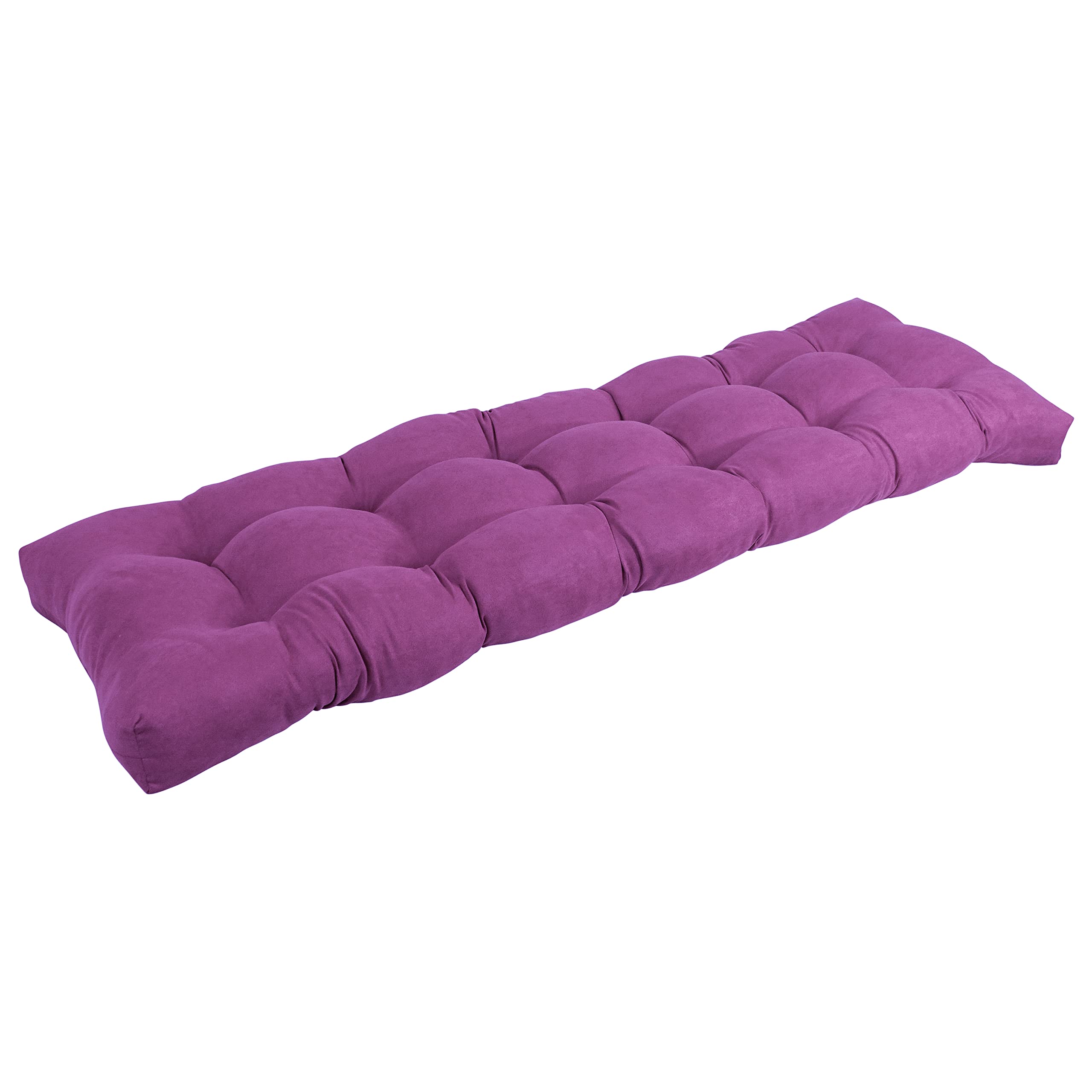 Blazing Needles Microsuede Tufted Bench Cushion, 55 x 19, Ultra Violet