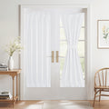 NICETOWN 100% Blackout Door Curtains - Thermal Insulated Light Block Privacy French Door Sidelight Curtain Window Shades, 30 x 7