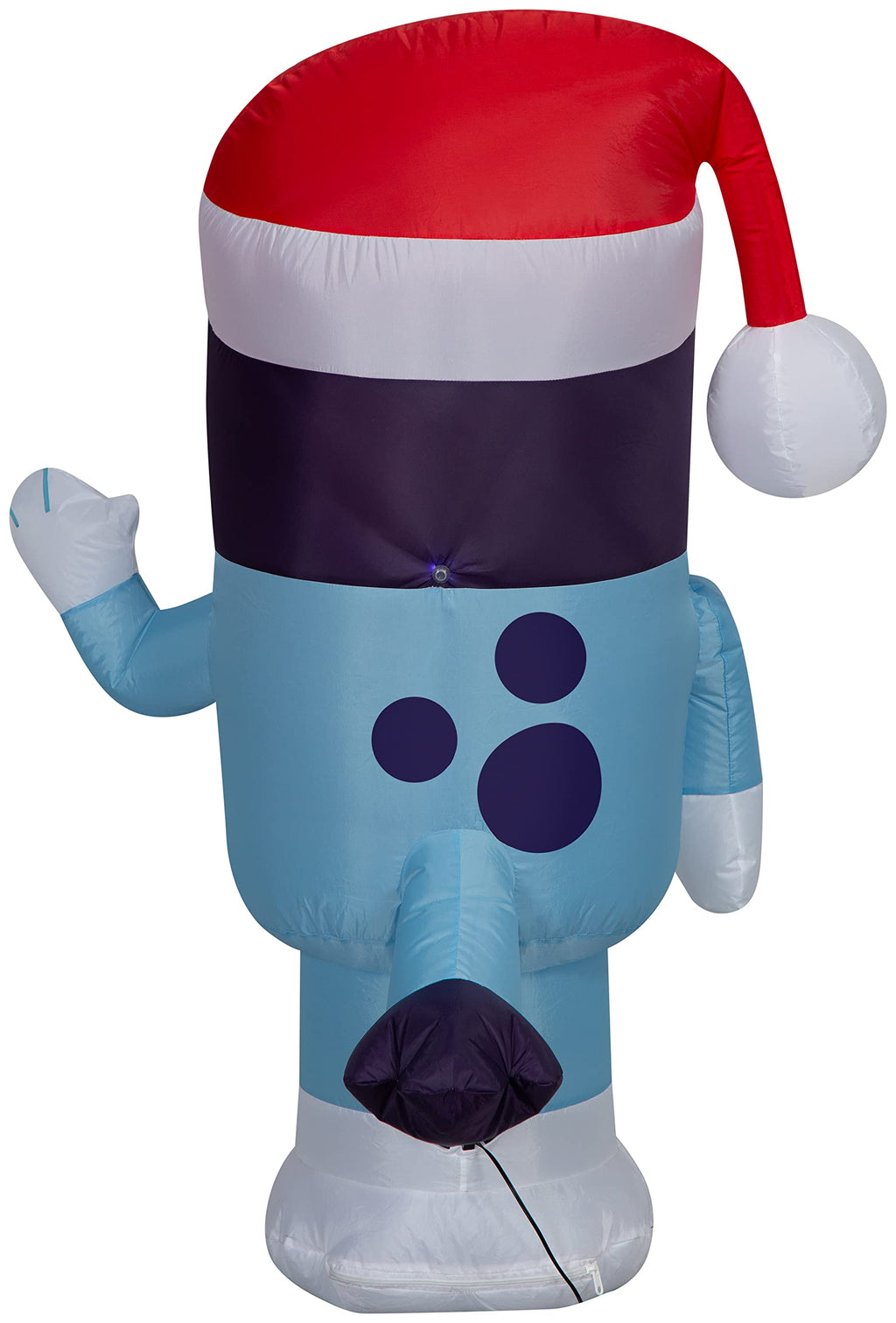 Bluey Christmas Airblown Inflatable In Santa Hat Bluey, 3.5 Ft Tall, Blue