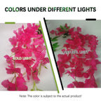 Luerbi 5 Pack Fuchsia Wisteria Hanging Flowers Garland, 3.77 Feet Fuchsia Artificial Wisteria Flower Vines, Fake Fuchsia Wisteri