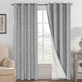 H.VERSAILTEX Linen Blackout Curtains 84 Inches Long, 100% Absolutely Blackout Thermal Insulated Textured Linen Look Curtain Drap