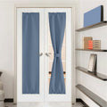 Nicetown French Door Curtain - Privacy Blackout Door Covering, 12 X 72 Inch Room Darkening Thermal Insulated Door Window Curtains For Side Door Patio Glass Door, Stone Blue, 1 Panel