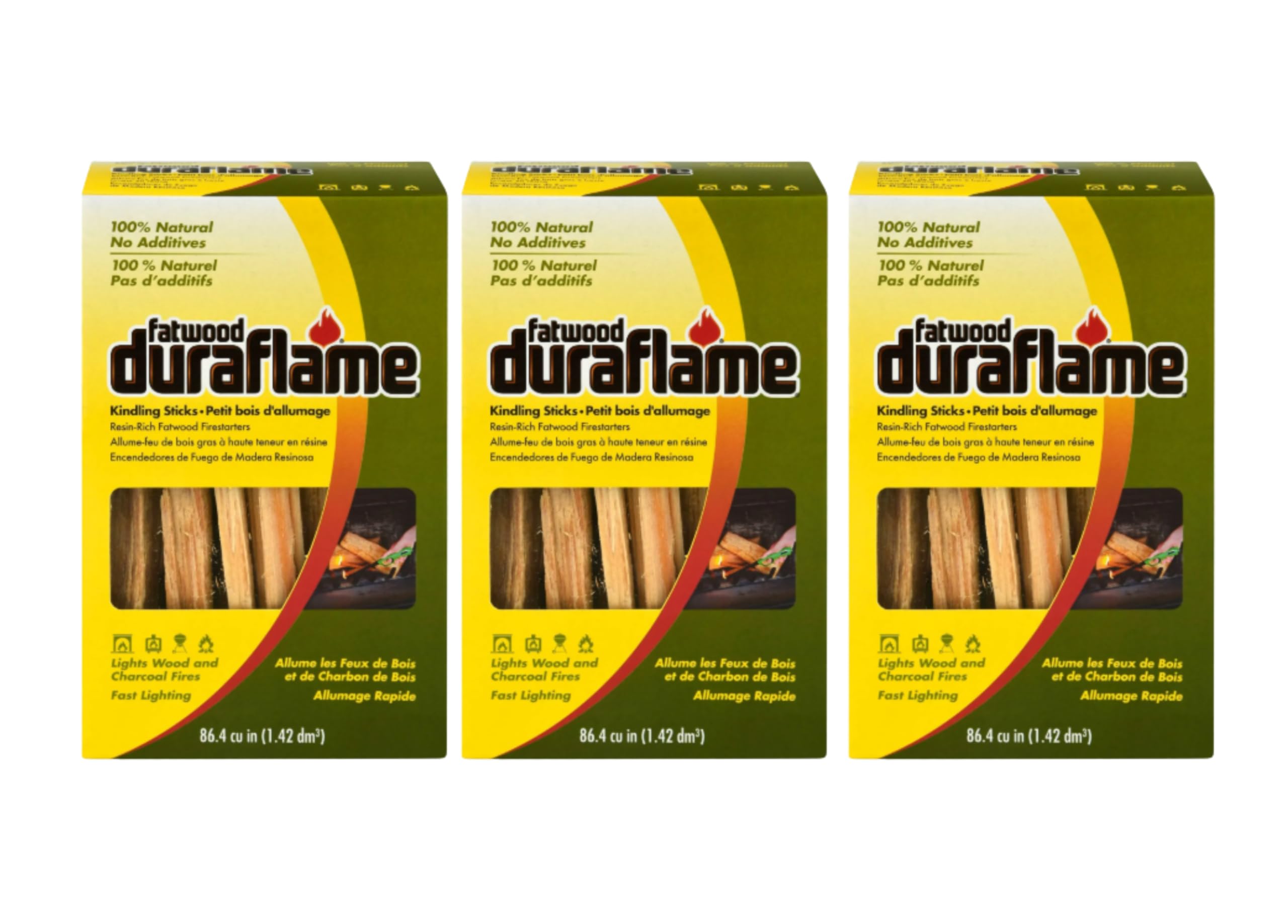 Duraflame Fatwood Firelighters, 86.4 cu in (3 Pack)