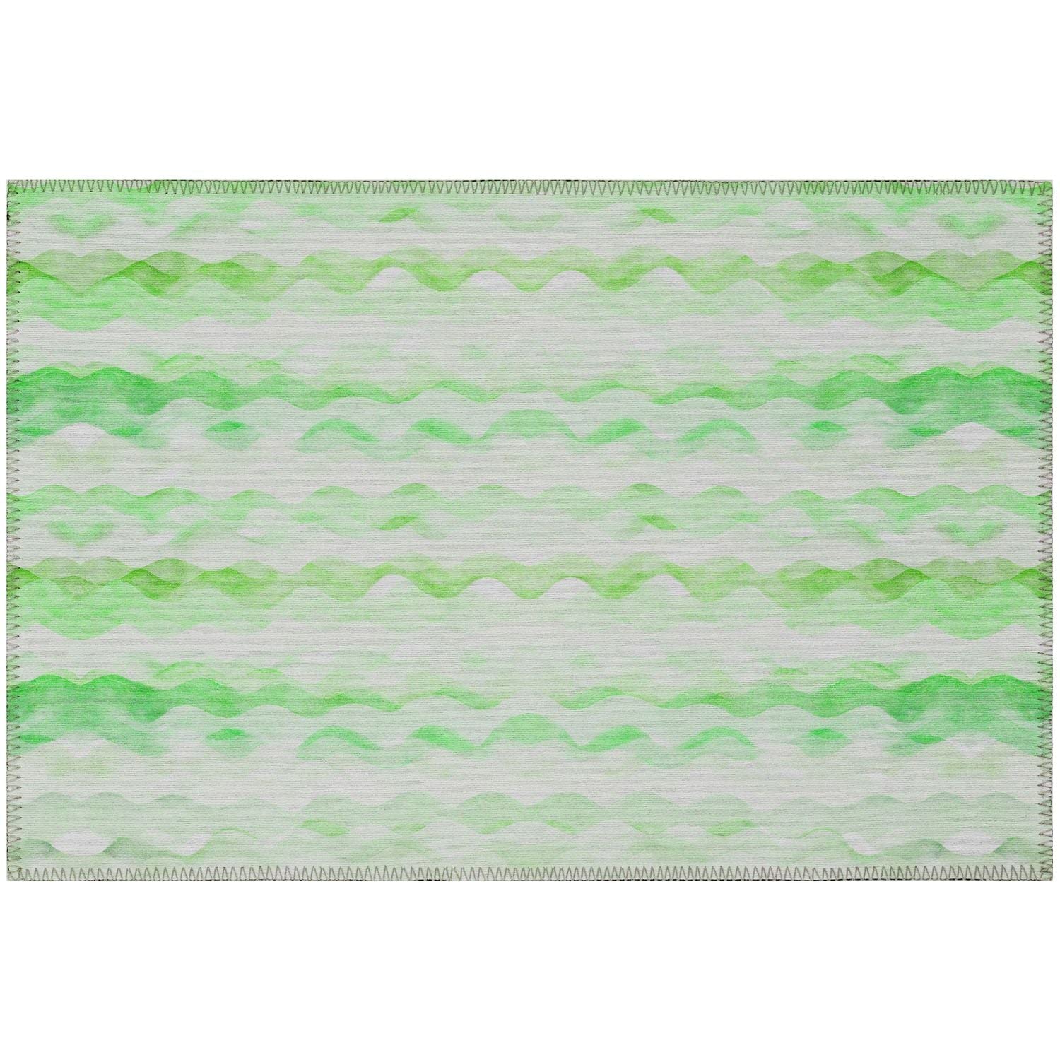 Seabreeze Sz16 Green Coastal Rug Rectangle 10' X 14'