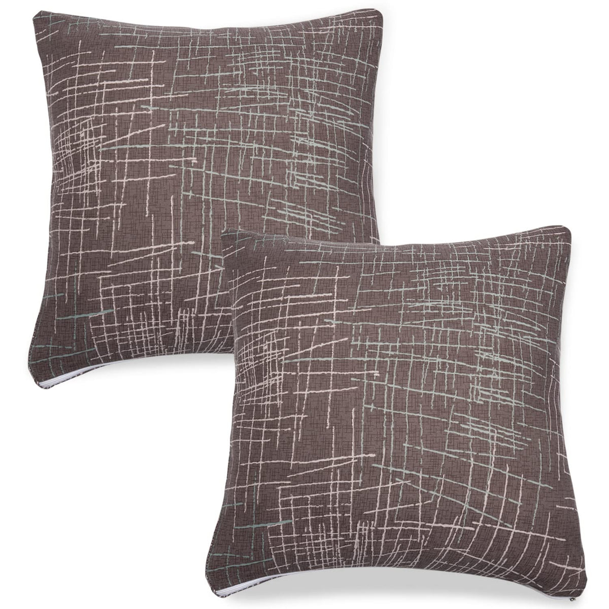 Hokipo Stretchable Cushion Cover For Sofa 16X16, Pack Of 2 (Ar4282E18*2)