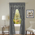 Light-Filtering Window Curtain Set - 55 Inch Width, 84 Inch Length - Fairfield Window in a Bag 5 Piece Set (Grey) - Window Treat