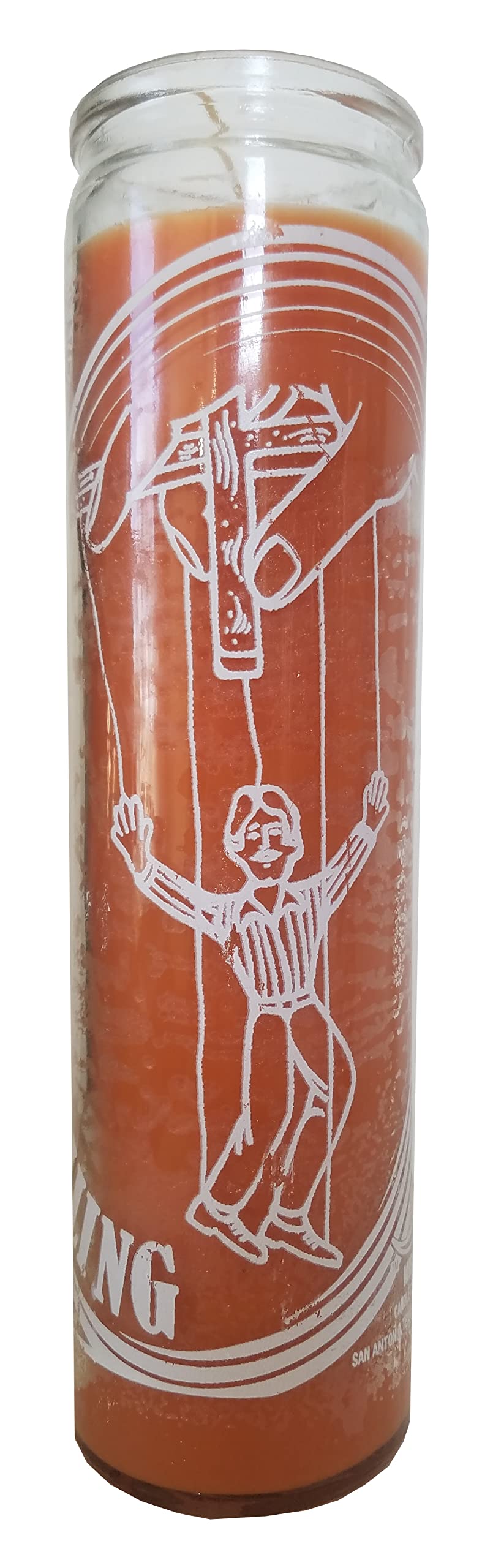 Controlling Orange Pillar Candle