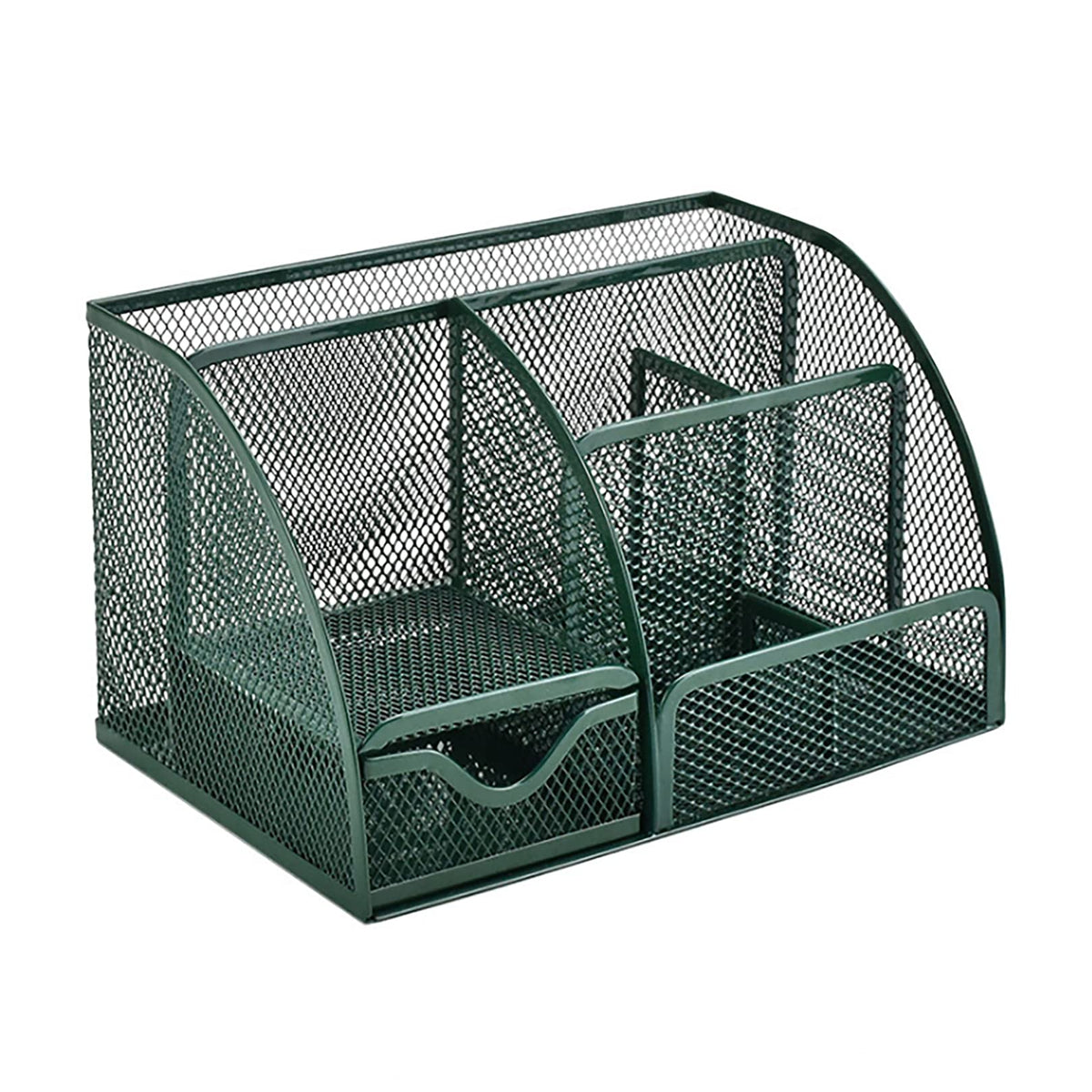 Vanra Office Supply Caddy Metal Mesh Desktop Supplies Organizer School Supply Holder Stuff Storage Organizer 6 Compartments With