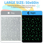 Lifeyj Glow In The Dark Blanket Stars Gifts For Girls Boys, Soft Blanket 3 4 5 6 7 8 9 10 Year Old Girl Gifts, Toddler Girls Toy