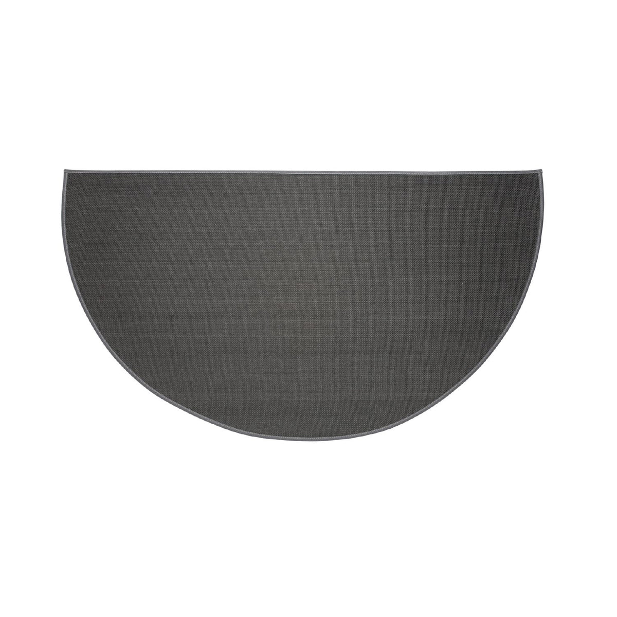 Plow & Hearth 27x48 Half Round Fireproof Hearth Rug | Charcoal | 2 Layer Fiberglass Fireplace Mat | Protect Hardwood & Carpet fr