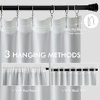 Miulee Back Tab Light Blocking Curtains 90 Inch Long 2 Panels Set For Living Room Bedroom, Greyish White Rod Pocket/Pinch Pleated Thermal Insulated Room Darkening Blackout Curtains, 52 X 90 Inch