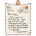 Throw Blankets Anniversary Birthday Gift For Mom From Daughter Son, Dear Mom Blanket For Mother'S Day, Super Soft Flannel Throw
