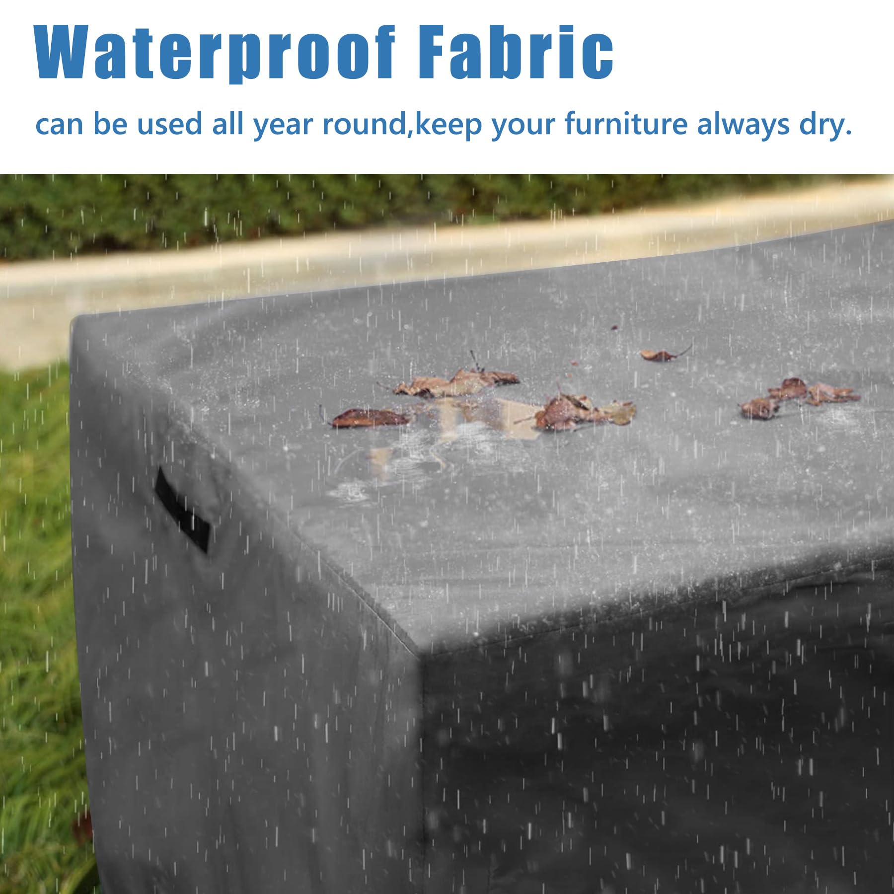 Akefit Patio Furniture Set Cover Outdoor Sectional Covers 500D Heavy Duty Outdoor Table Sofa Set Covers Waterproof Resistant Lar