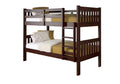 Donco Kids Austin Mission Twin Over Twin Cappuccino Bunkbed