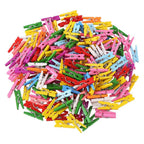 DECORA 2.5cm Multicolor Wood Mini Clothespin 72 pieces in One Package