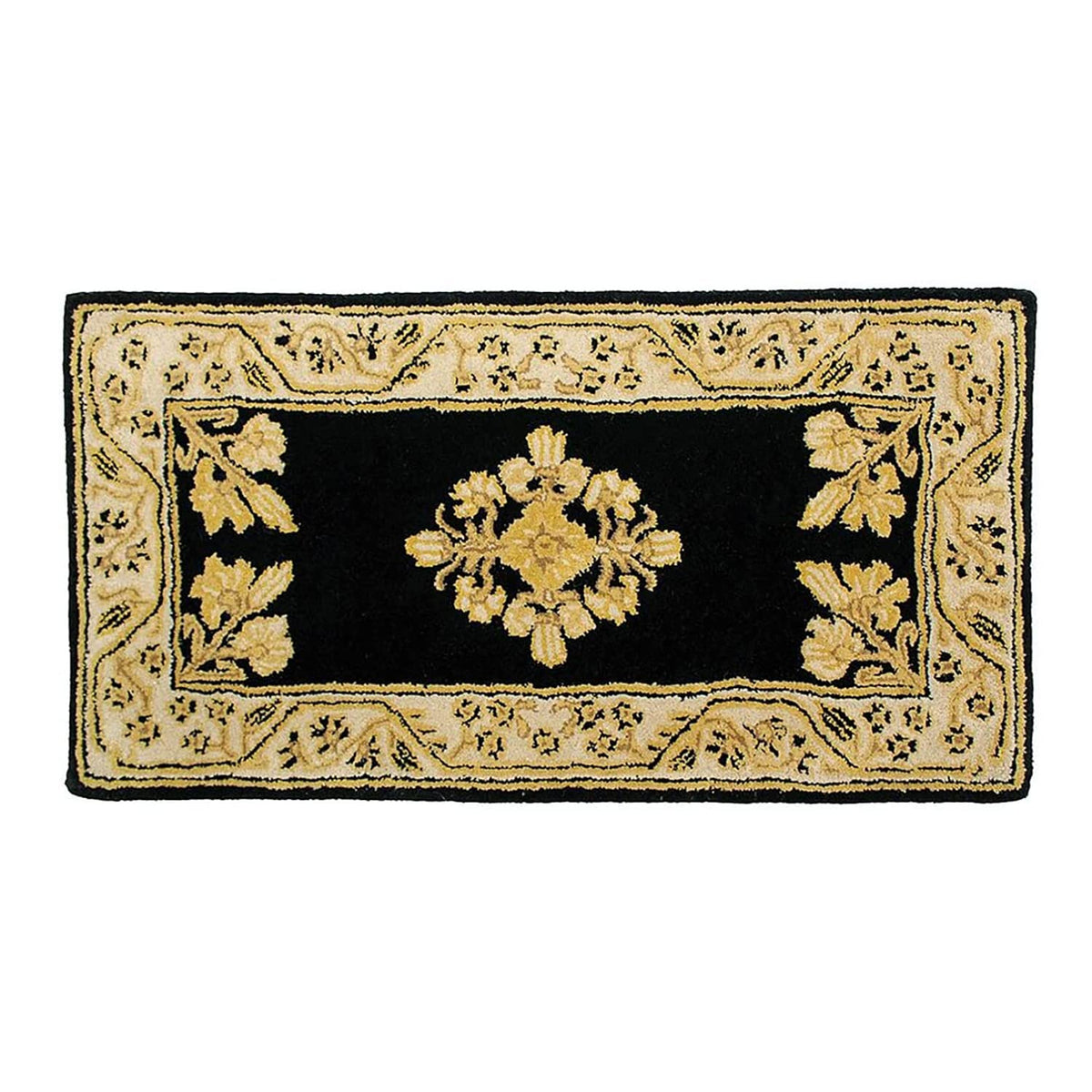 Minuteman International Noir Jardin Wool Hearth Rug, Rectangular