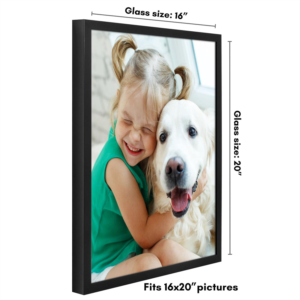 Americanflat 16X20 Picture Frame With Polished Plexiglass - Soho Collection - Gallery Style Deep Molding Frame For Wall Display