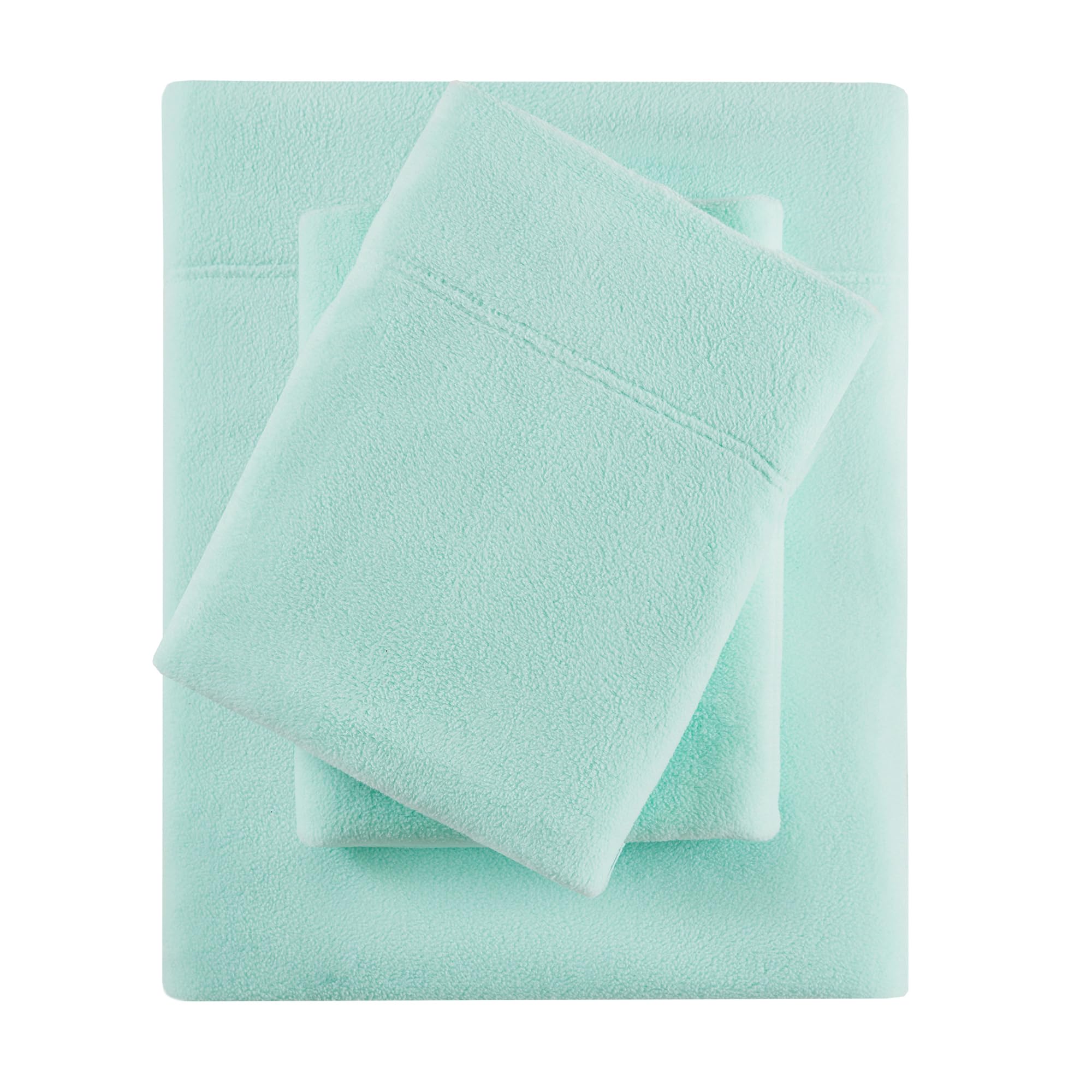 True North By Sleep Philosophy Fleece Sheet Set Full, Solid Color, Warm & Plush Sheets Soft Fleece Bedding Set, Full Size Sheets