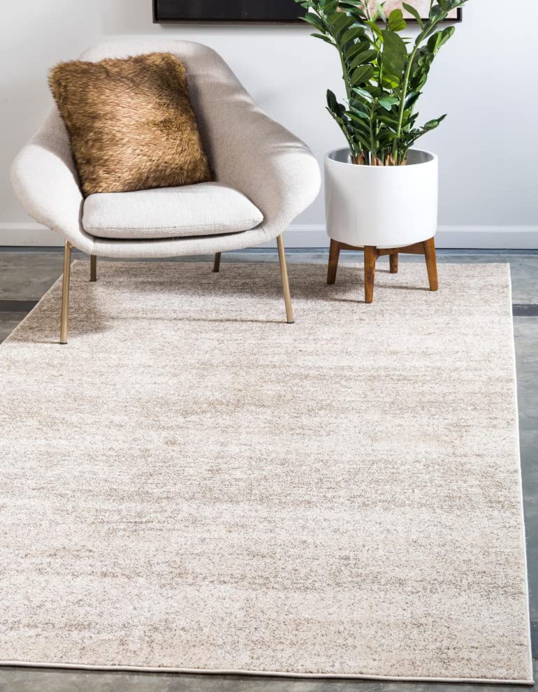 Unique Loom Del Mar Collection Area Rug - Lucille (10'X 13' 1'' Rectangle, Bone Beige)