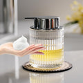 CICUFY Foaming Hand Soap Dispenser, Glass Foam Soap Dispenser or Lotion Dispenser for Kitchen & Bathroom Refillable Liquid Soap 