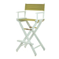 Casual Home Directors Chair ,White Frame/Olive Canvas,30 - Bar Height