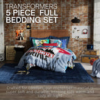 Franco Transformers Optimus Prime 5-Piece Full Size Comforter & Sheet Set, Super Soft, Official Licensed Product