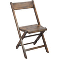 2-Pack Slatted Wood Folding Special Event Chair - Antique Black