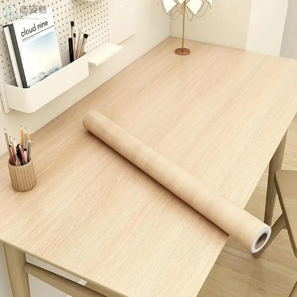 Happymates Wood Contact Paper, Peel And Stick Wallpaper For Cabinets,Self Adhesive Waterproof Wood Wallpaper For Countertop Furn