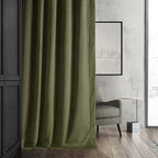 Hpd Half Price Drapes Signature Velvet Thermal Blackout Curtains For Living Room 84 Inch Long (1 Panel) Rod Pocket Insulated Blackout Curtains For Bedroom Window Curtains, 50W X 84L, Hunter Green