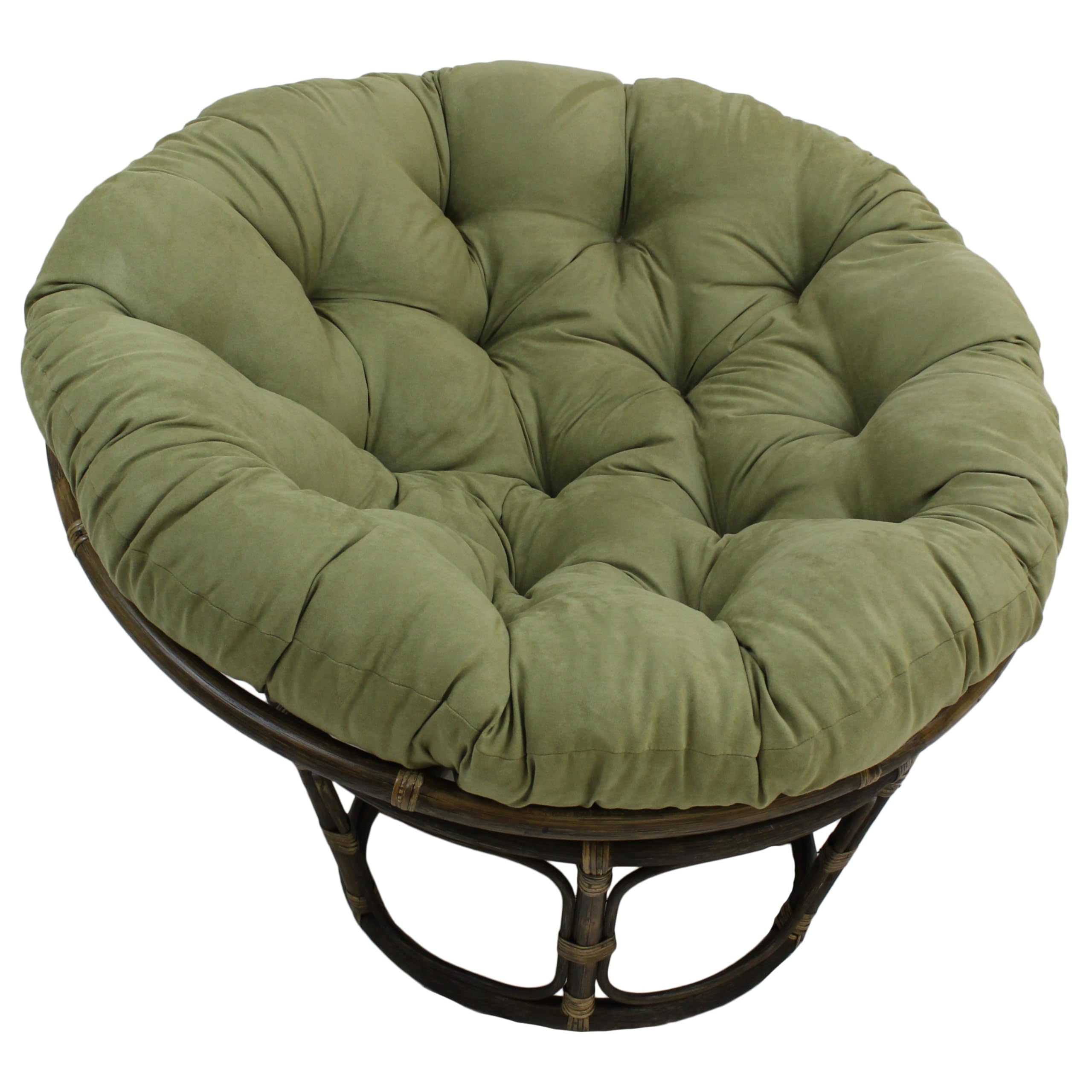 Blazing Needles,Polyester Microsuede Papasan Cushion, 1 Count (Pack Of 1), Sage Green