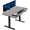 VIVO Electric 48 x 30 in Standing Desk, Memory Height Adjustment, 1B Series, Holds 220 lbs, One-Piece Dark Gray Top, Black Frame