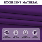 Donren Royal Purple Small Window Room Darkening Curtain Tiers - Thermal Insulated Window Treatment Rod Pocket Curtains (42 By 30 Inch,2 Panels)