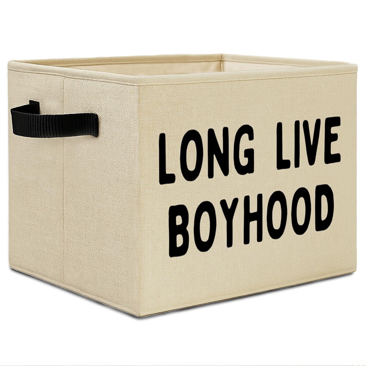 Elefeltclave Long Live Boyhood Storage Bins for Boys, Nursery Collapsible Storage Basket Organizer for Kids Boys Room Bedroom Ba