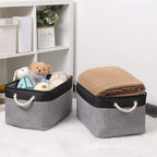 Thewarmhome Organization And Storage Basket For Organizing - 17X14X10 Inch Large 3 Pack Collapsible Storage Bin For Shelves, Fab