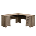 Sauder Harbor View Computer Desk, 66.14'D X 66.14'W X 30.28'H , Salt Oak Finish