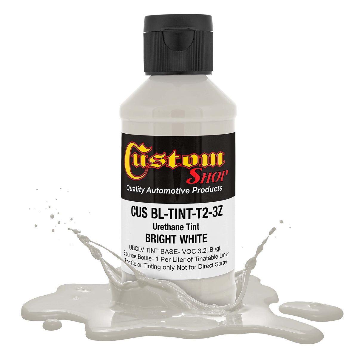 Custom Coat 3 Ounce (Bright White Color) Urethane Tint Concentrate For Tinting Truck Bed Liner Coatings - Proportioned For Use I